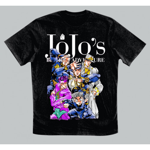 Jo Jo's Bizarre Adventure T-Shirt Siyah